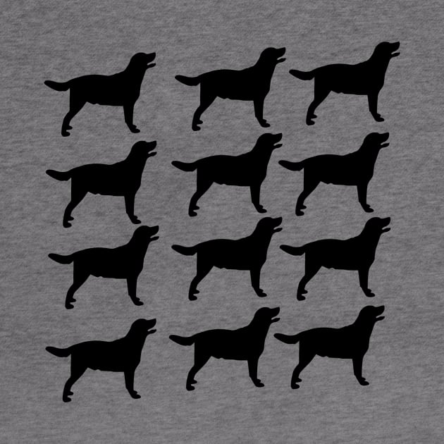 Crowd of Black Lab Designs by Jled